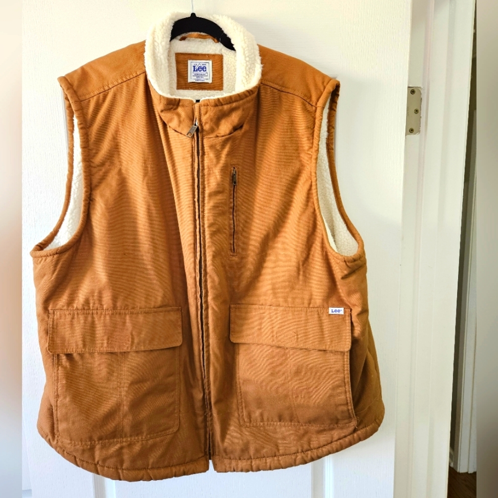 Lee Workwear Sherpa Lined Canvas Vest